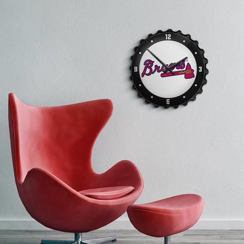 Atlanta Braves: Bottle Cap Wall Clock - The Fan-Brand