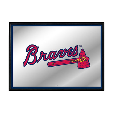 Atlanta Braves: Framed Mirrored Wall Sign - The Fan-Brand