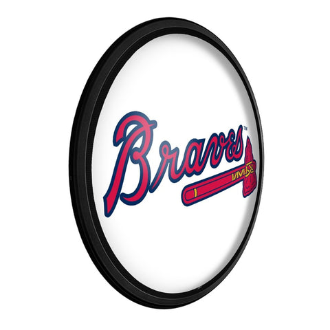 Atlanta Braves: Logo - Round Slimline Lighted Wall Sign - The Fan-Brand