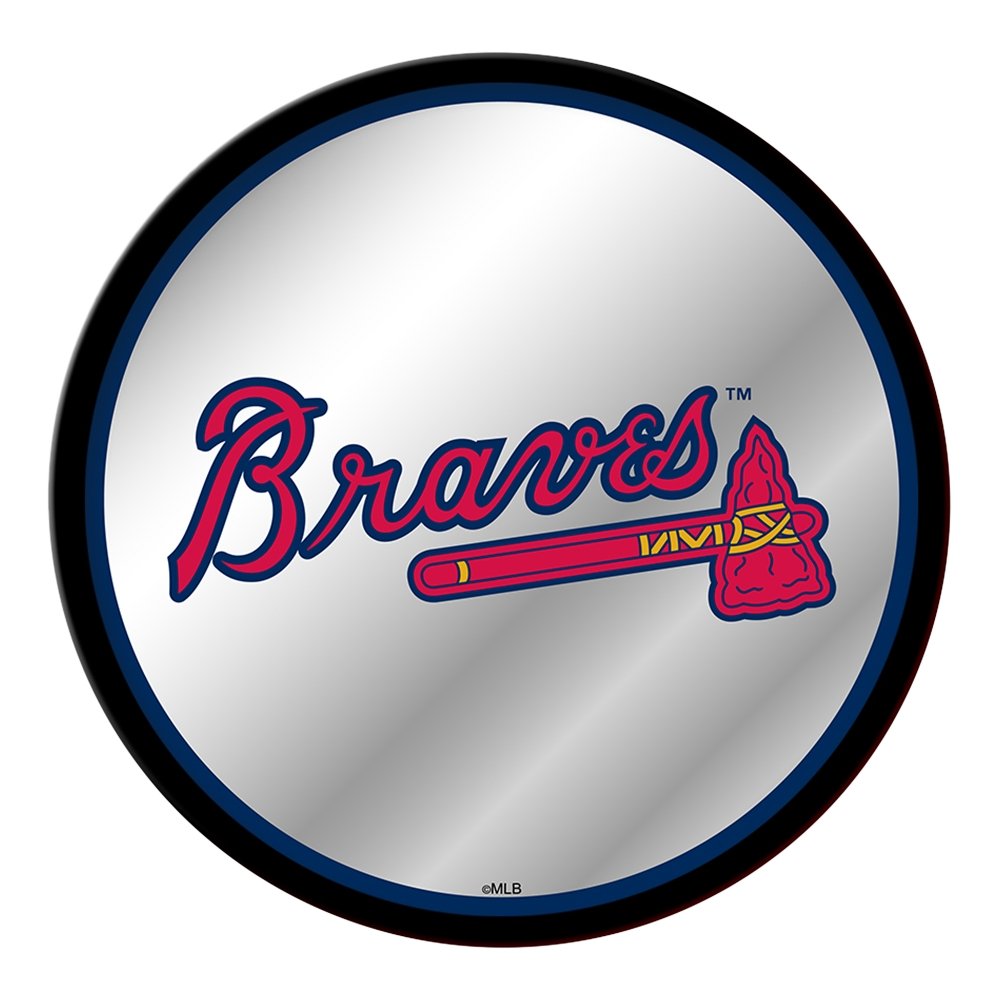 Atlanta Braves: Modern Disc Mirrored Wall Sign - The Fan-Brand