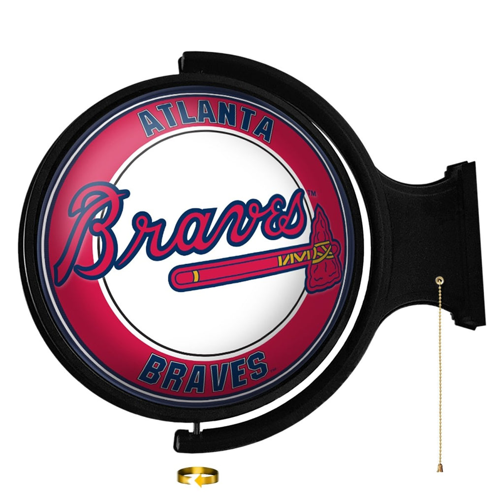 Atlanta Braves: Original Round Rotating Lighted Wall Sign - The Fan-Brand
