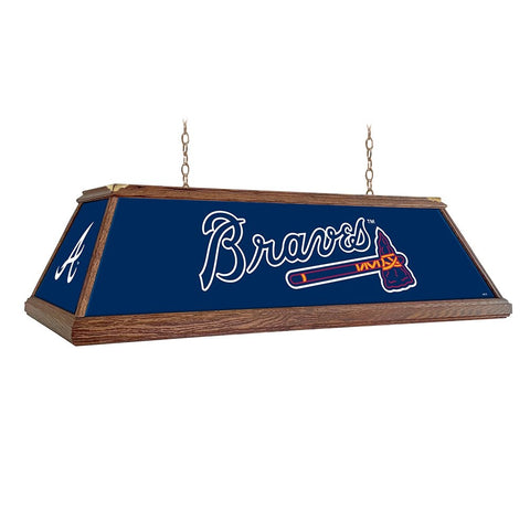 Atlanta Braves: Premium Wood Pool Table Light - The Fan-Brand