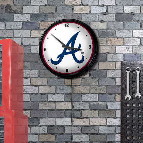 Atlanta Braves: Retro Lighted Wall Clock - The Fan-Brand