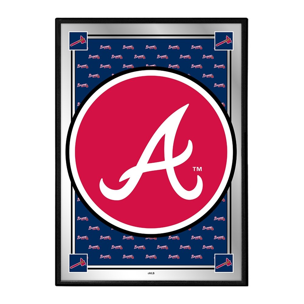 Atlanta Braves: Vertical Team Spirit - Framed Mirrored Wall Sign - The Fan-Brand