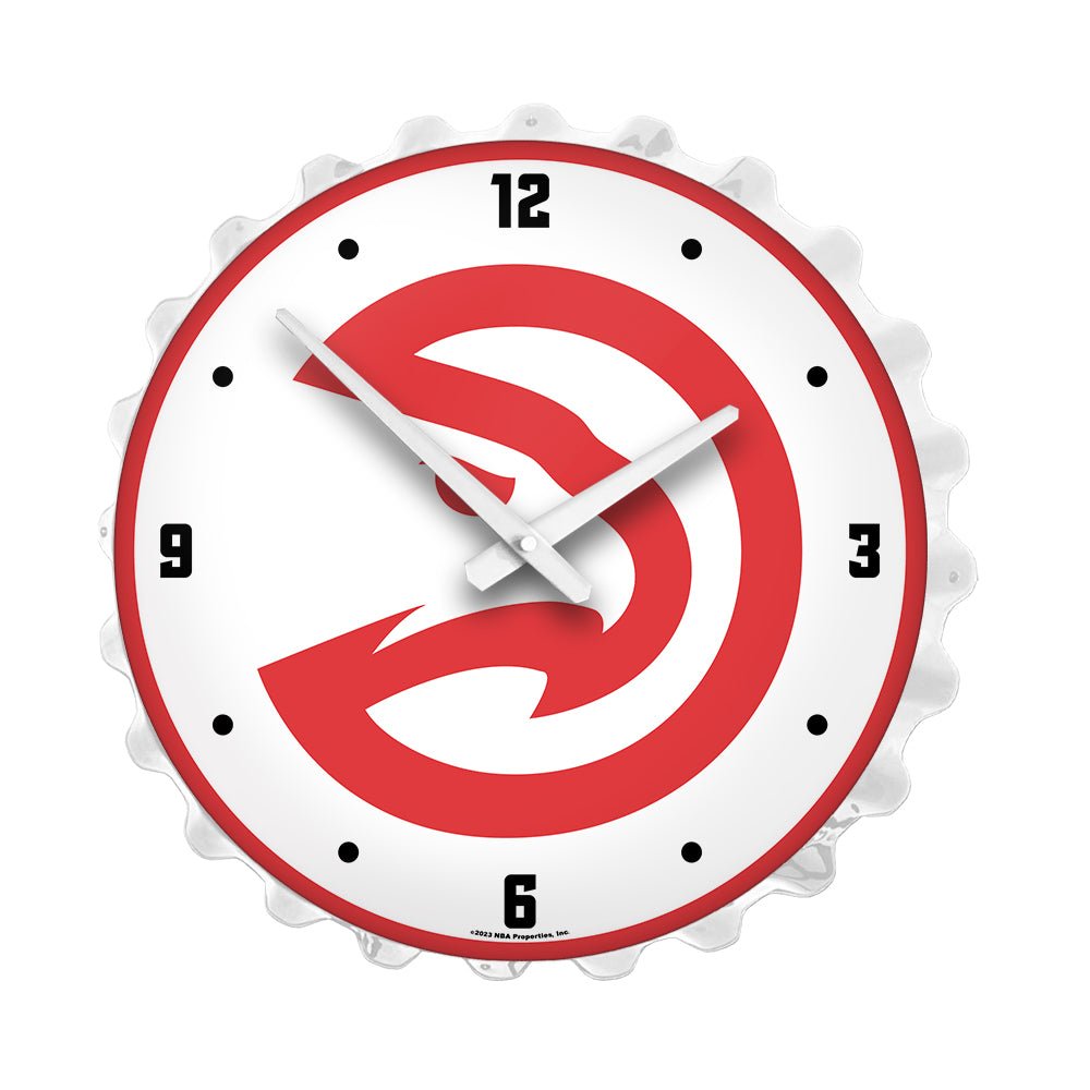 Atlanta Hawks: Bottle Cap Lighted Wall Clock - The Fan-Brand