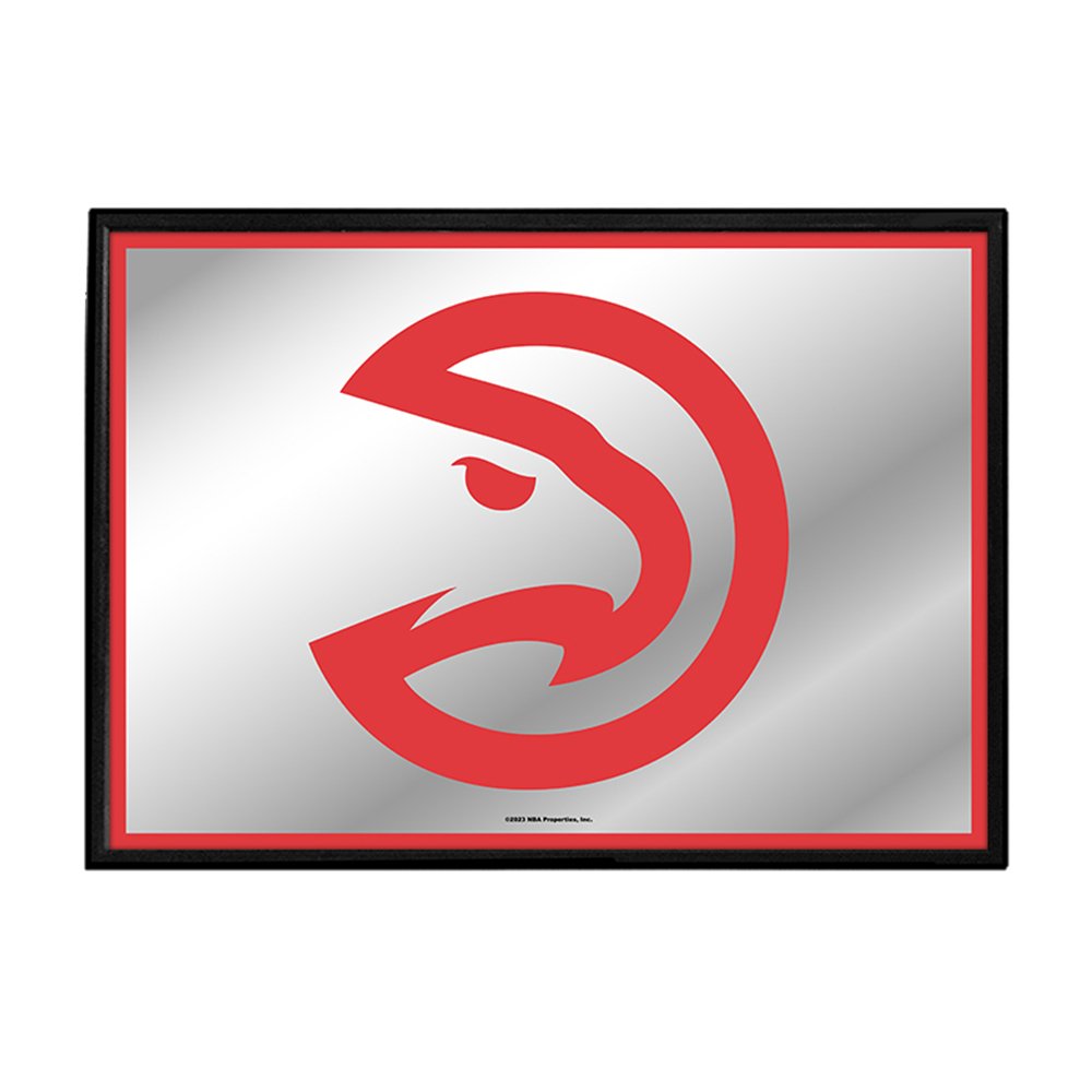 Atlanta Hawks: Framed Mirrored Wall Sign - The Fan-Brand
