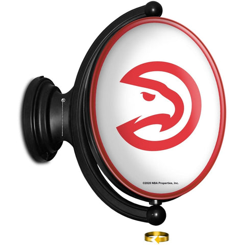 Atlanta Hawks: Original Oval Rotating Lighted Wall Sign - The Fan-Brand