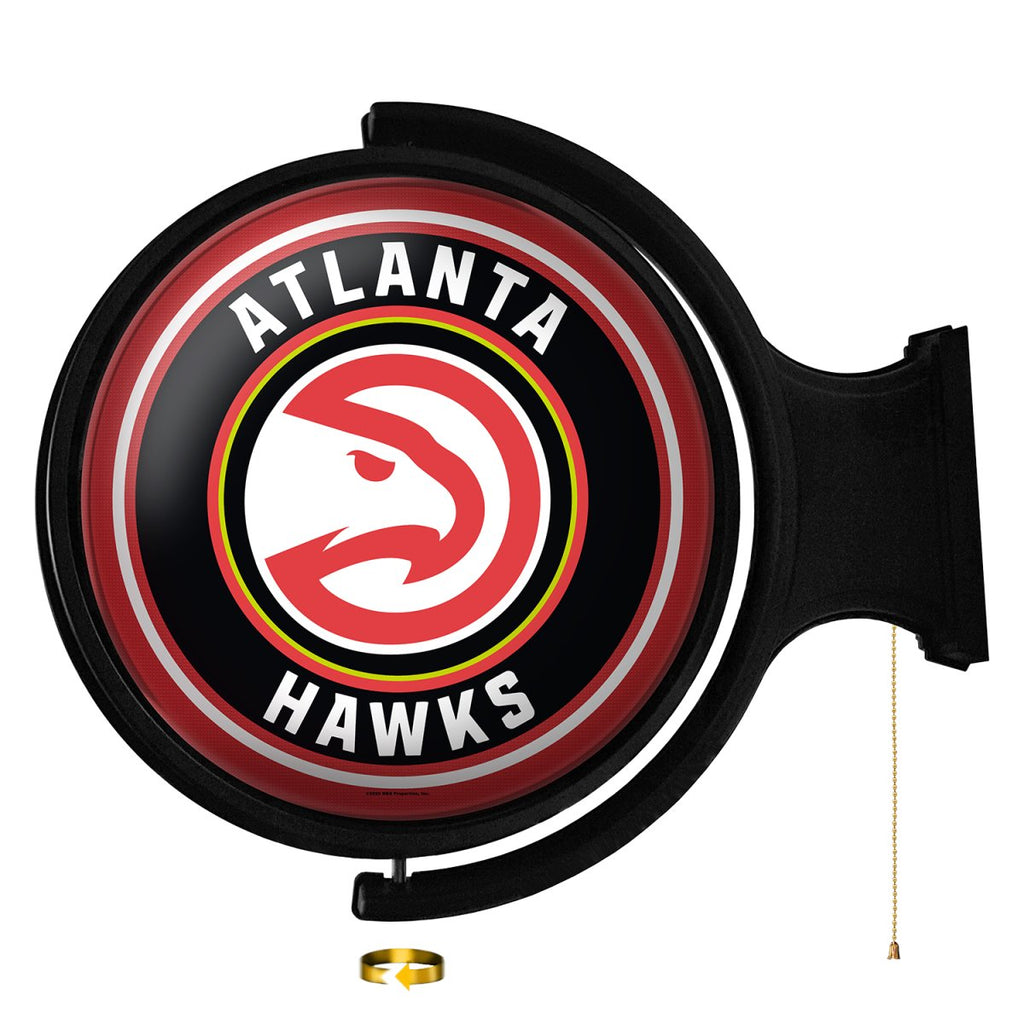 Atlanta Hawks: Original Round Rotating Lighted Wall Sign - The Fan-Brand