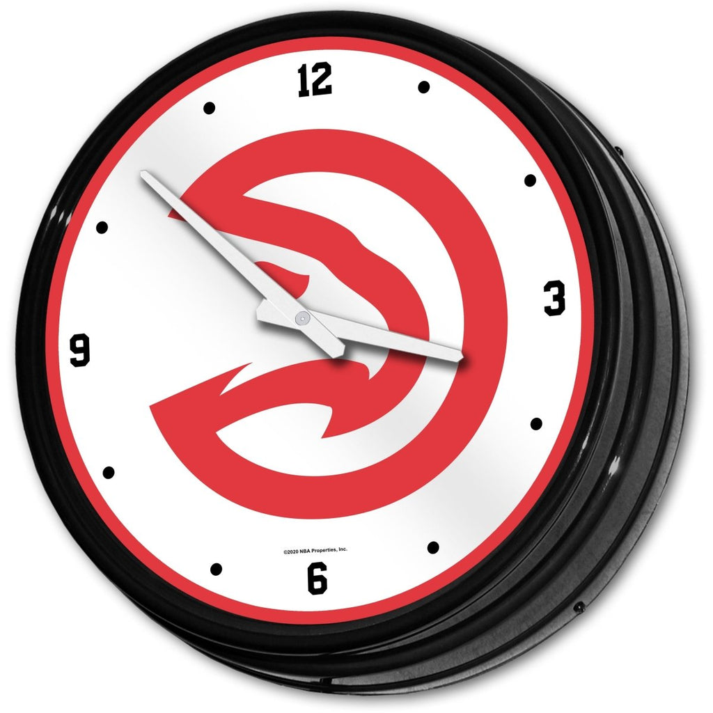 Atlanta Hawks: Retro Lighted Wall Clock - The Fan-Brand