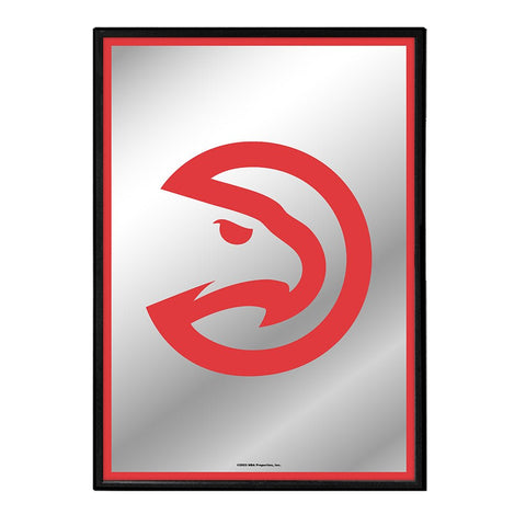 Atlanta Hawks: Vertical Framed Mirrored Wall Sign - The Fan-Brand