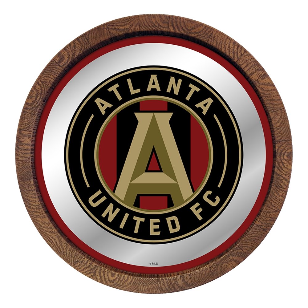 Atlanta United: Barrel Top Framed Mirror Mirrored Wall Sign - The Fan-Brand