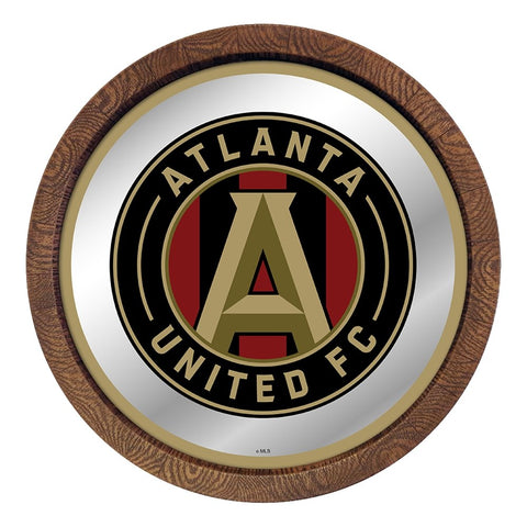 Atlanta United: Barrel Top Framed Mirror Mirrored Wall Sign - The Fan-Brand