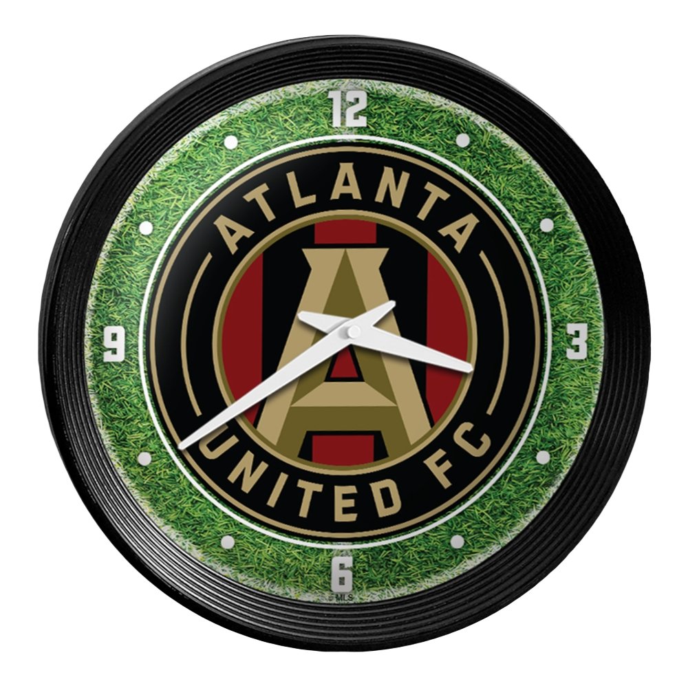 Atlanta United: Pitch - Ribbed Frame Wall Clock - The Fan-Brand