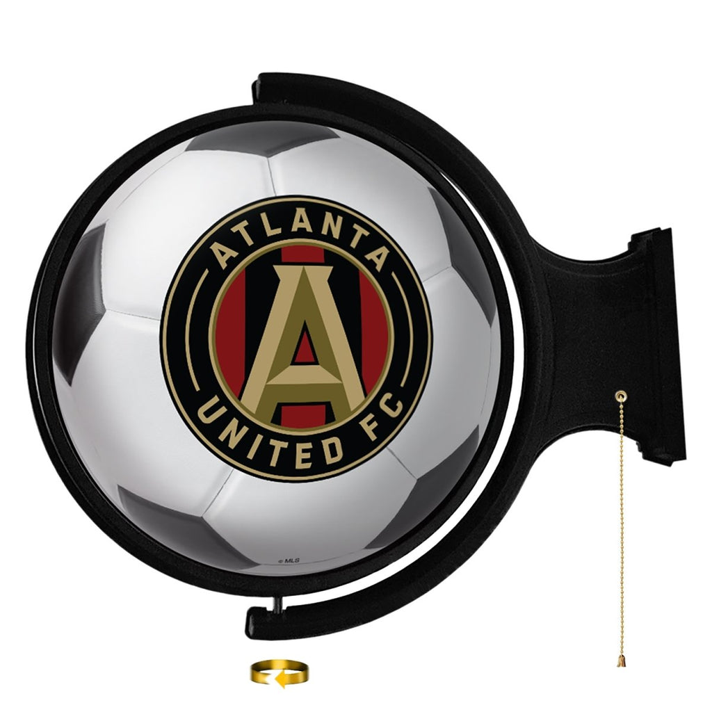 Atlanta United: Soccer Ball - Original Round Rotating Lighted Wall Sign - The Fan-Brand