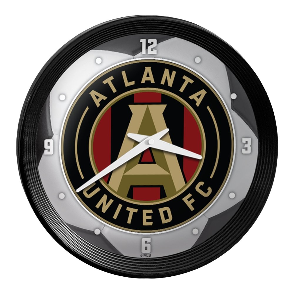 Atlanta United: Soccer Ball - Ribbed Frame Wall Clock - The Fan-Brand