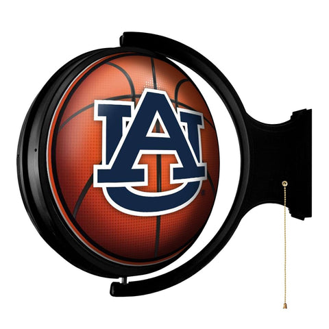 Auburn Tigers: Basketball - Original Round Rotating Lighted Wall Sign - The Fan-Brand