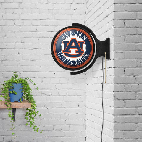 Auburn Tigers: Original Round Rotating Lighted Wall Sign - The Fan-Brand