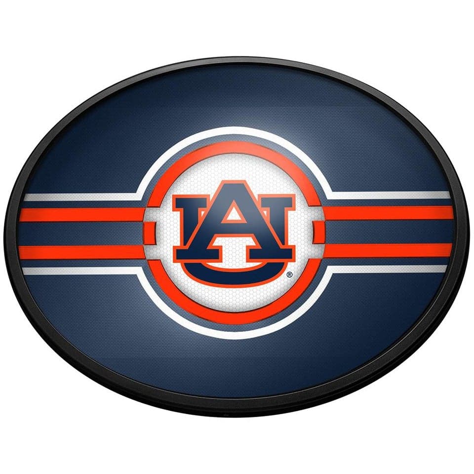 Auburn Tigers: Oval Slimline Lighted Wall Sign - The Fan-Brand