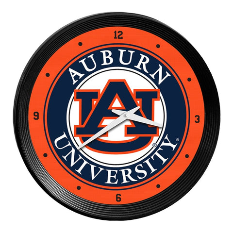 Auburn Tigers: Ribbed Frame Wall Clock Default Title