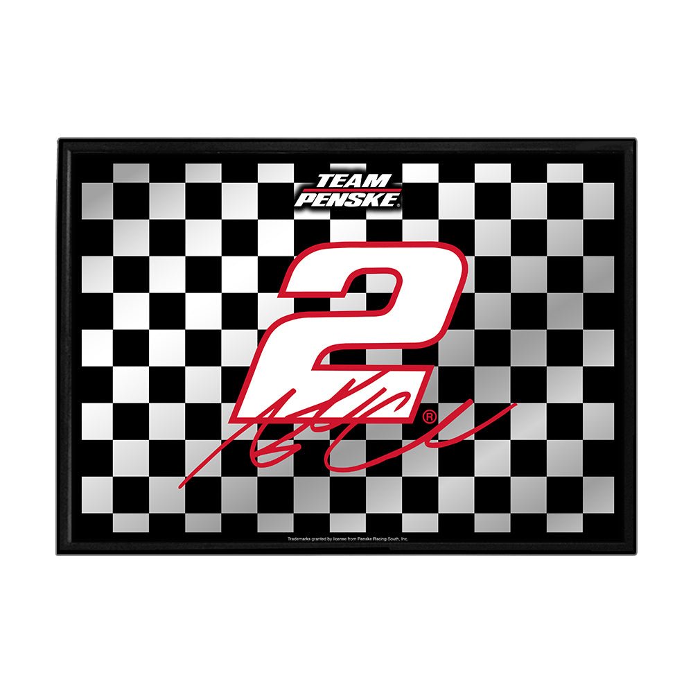 Austin Cindric: Checkered Flag - Framed Mirrored Wall Sign - The Fan-Brand