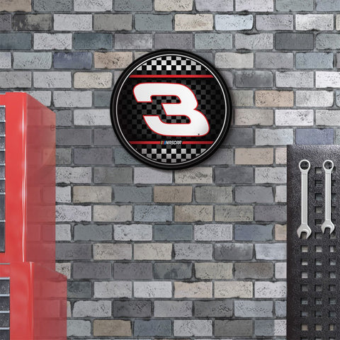 Austin Dillon: Checkered Flag - Modern Disc Wall Sign - The Fan-Brand