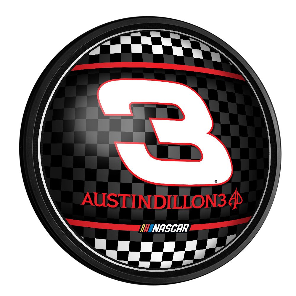 Austin Dillon: Round Slimline Lighted Wall Sign - The Fan-Brand