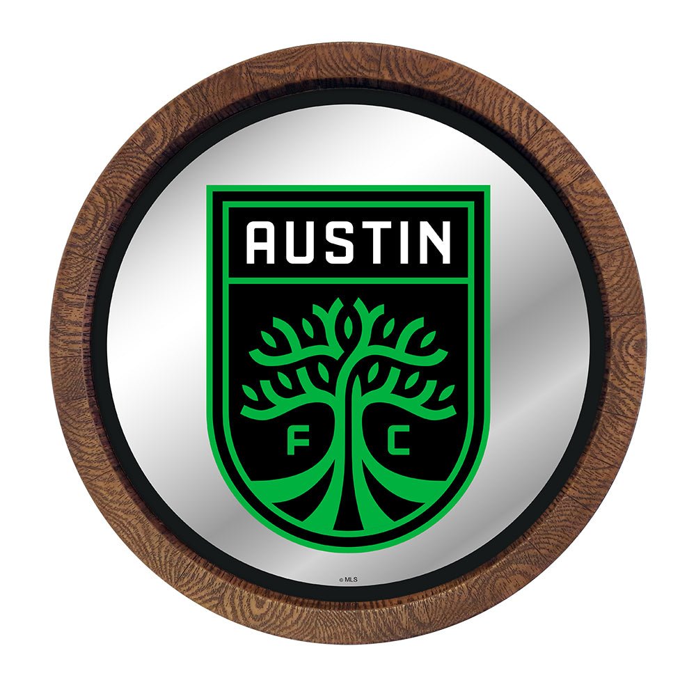 Austin FC: Barrel Top Framed Mirror Mirrored Wall Sign - The Fan-Brand