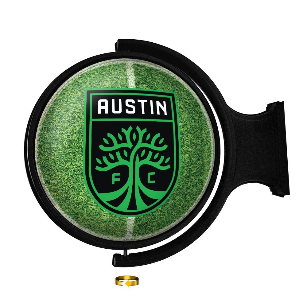 Austin FC: Pitch - Original Round Rotating Lighted Wall Sign - The Fan-Brand