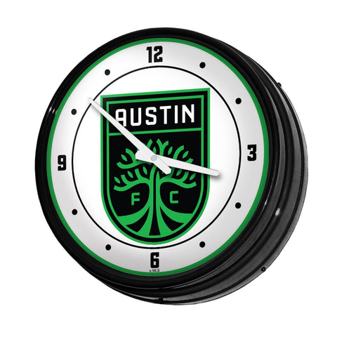 Austin FC: Retro Lighted Wall Clock - The Fan-Brand