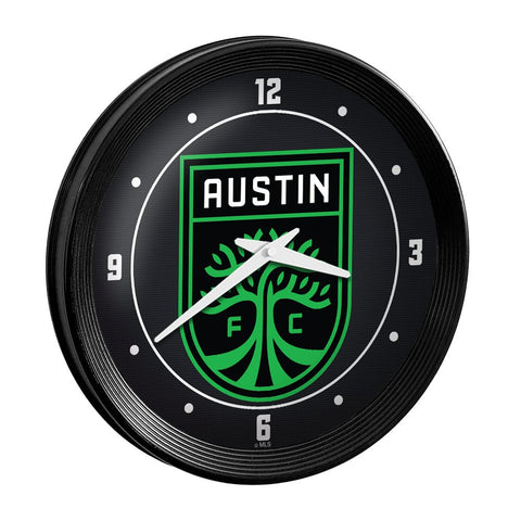 Austin FC: Ribbed Frame Wall Clock - The Fan-Brand