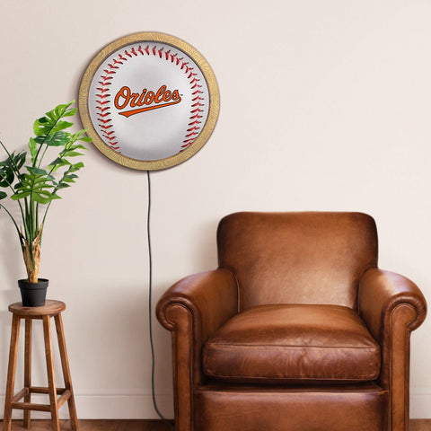 Baltimore Orioles: Barrel Framed Lighted Wall Sign - The Fan-Brand