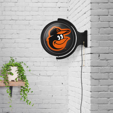 Baltimore Orioles: Logo - Original Round Rotating Lighted Wall Sign - The Fan-Brand