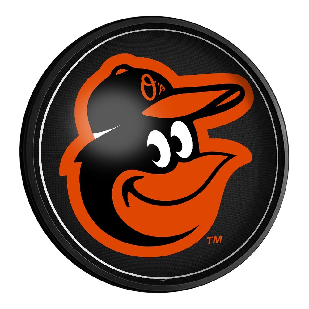 Baltimore Orioles: Logo - Round Slimline Lighted Wall Sign - The Fan-Brand
