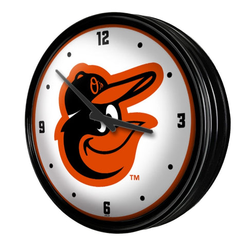 Baltimore Orioles: Retro Lighted Wall Clock - The Fan-Brand