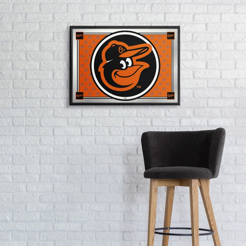 Baltimore Orioles: Team Spirit - Framed Mirrored Wall Sign - The Fan-Brand