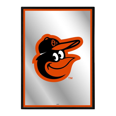 Baltimore Orioles: Vertical Framed Mirrored Wall Sign - The Fan-Brand