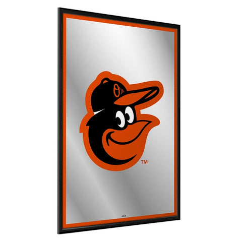 Baltimore Orioles: Vertical Framed Mirrored Wall Sign - The Fan-Brand