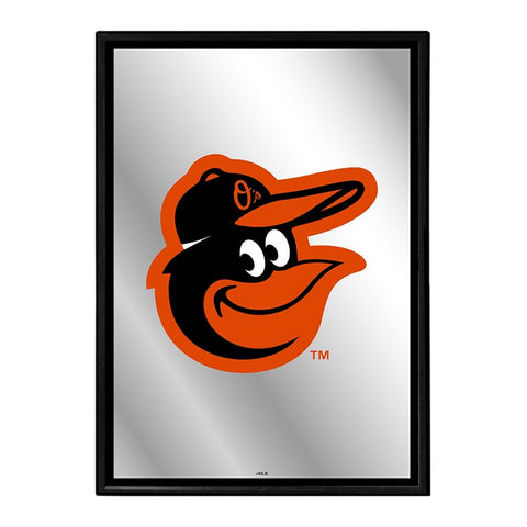 Baltimore Orioles: Vertical Framed Mirrored Wall Sign - The Fan-Brand