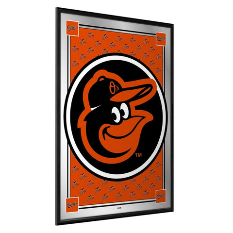 Baltimore Orioles: Vertical Team Spirit - Framed Mirrored Wall Sign - The Fan-Brand