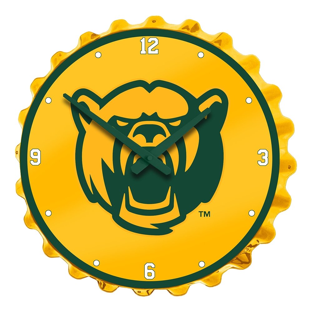 Baylor Bears: Bear Logo - Bottle Cap Wall Clock - The Fan-Brand