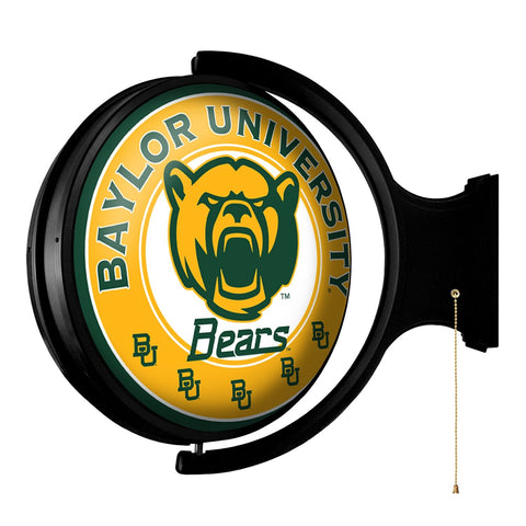 Baylor Bears: Bear Logo - Original Round Rotating Lighted Wall Sign - The Fan-Brand