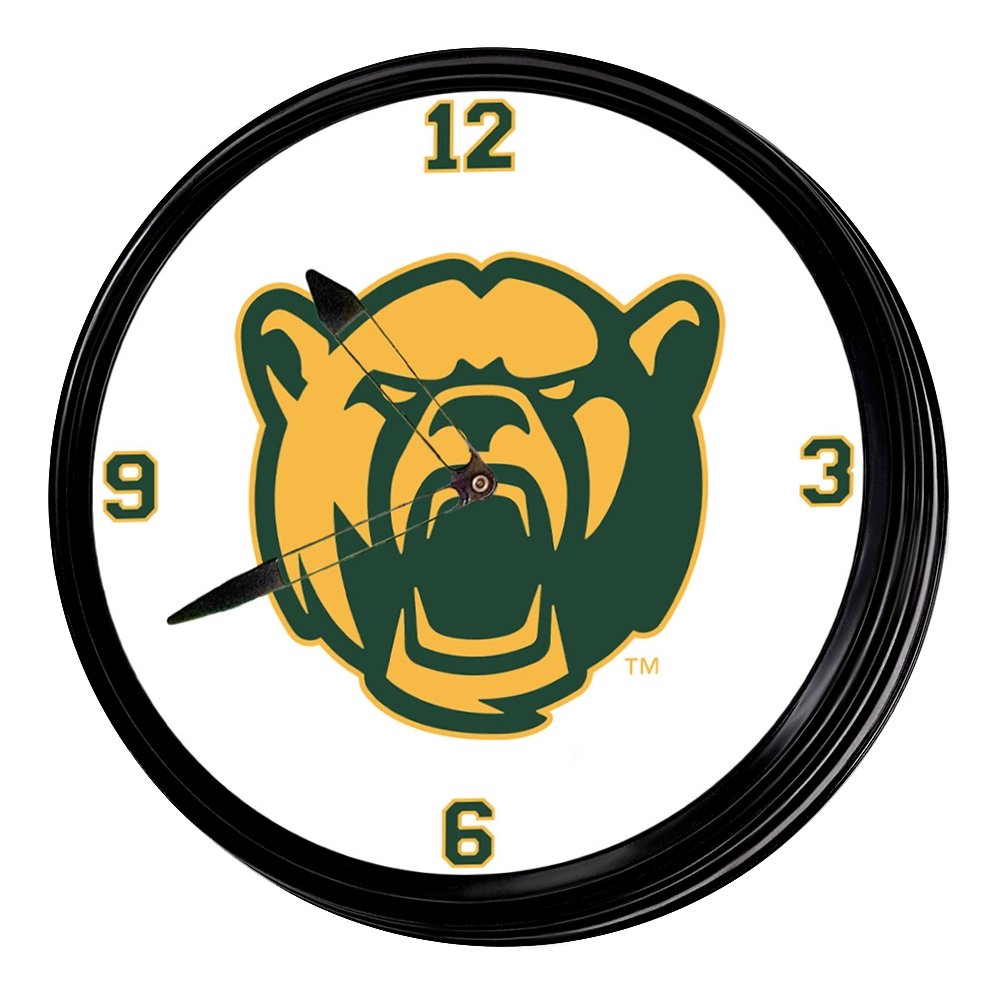 Baylor Bears: Bear Logo - Retro Lighted Wall Clock - The Fan-Brand