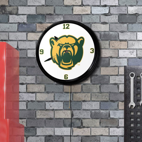 Baylor Bears: Bear Logo - Retro Lighted Wall Clock - The Fan-Brand