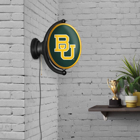 Baylor Bears: Logo Oval - Original Oval Rotating Lighted Wall Sign - The Fan-Brand