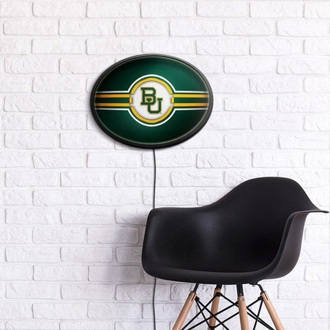 Baylor Bears: Oval Slimline Lighted Wall Sign - The Fan-Brand