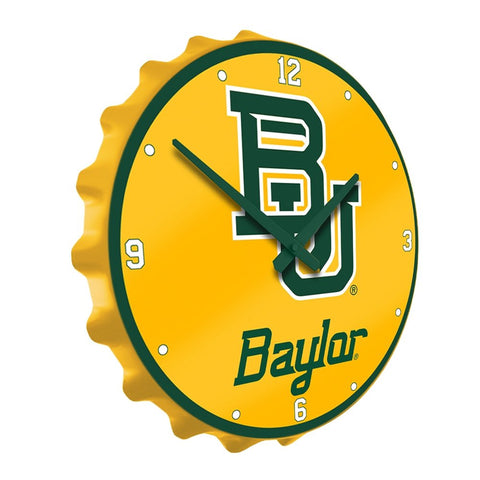 Baylor Bears: Script Logo - Bottle Cap Wall Clock - The Fan-Brand