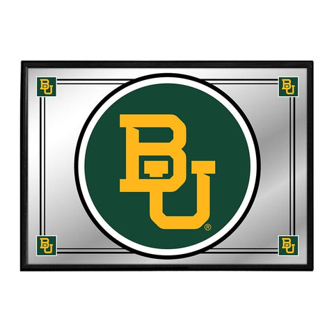 Baylor Bears: Team Spirit, Logo - Framed Mirrored Wall Sign - The Fan-Brand