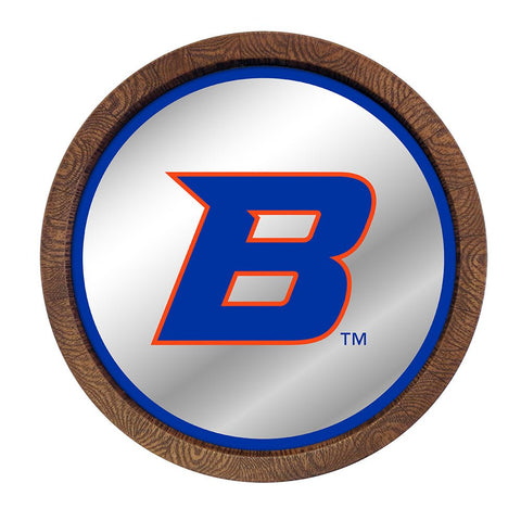 Boise State Broncos: Mirrored Barrel Top Mirrored Wall Sign - The Fan-Brand