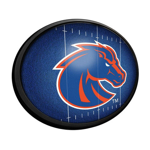 Boise State Broncos: On the 50 - Oval Slimline Lighted Wall Sign Default Title