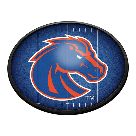Boise State Broncos: On the 50 - Oval Slimline Lighted Wall Sign Default Title